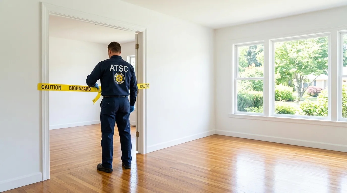 Certified biohazard cleanup crew performing Decomposition Cleanup in Deanwood